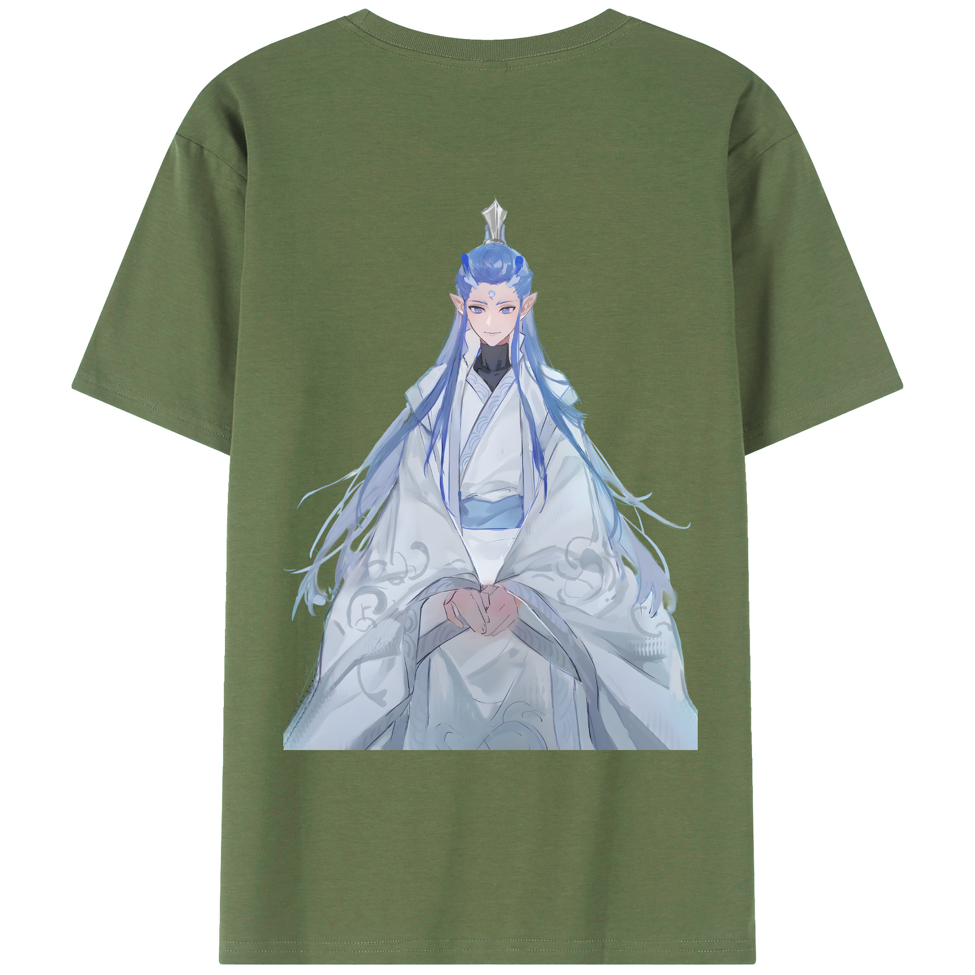 （画像用） Ne Zha 2 ナタ 魔童の大暴れ 綿100％ メンズ半袖Tシャツ（バックプリント） 通気性